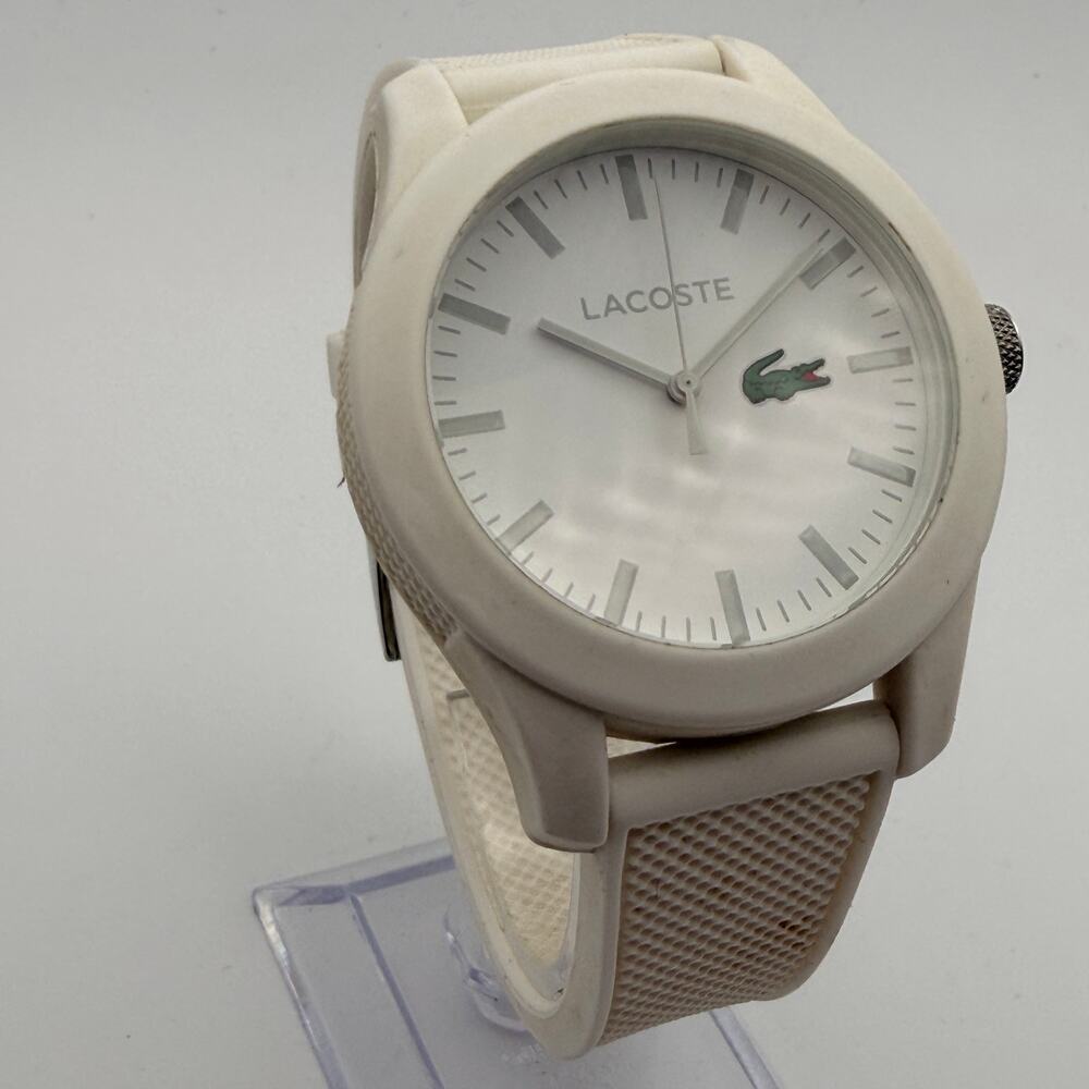 Iconic Lacoste.12.12 White Quartz Watch - Sporty & Stylish Working New Battery